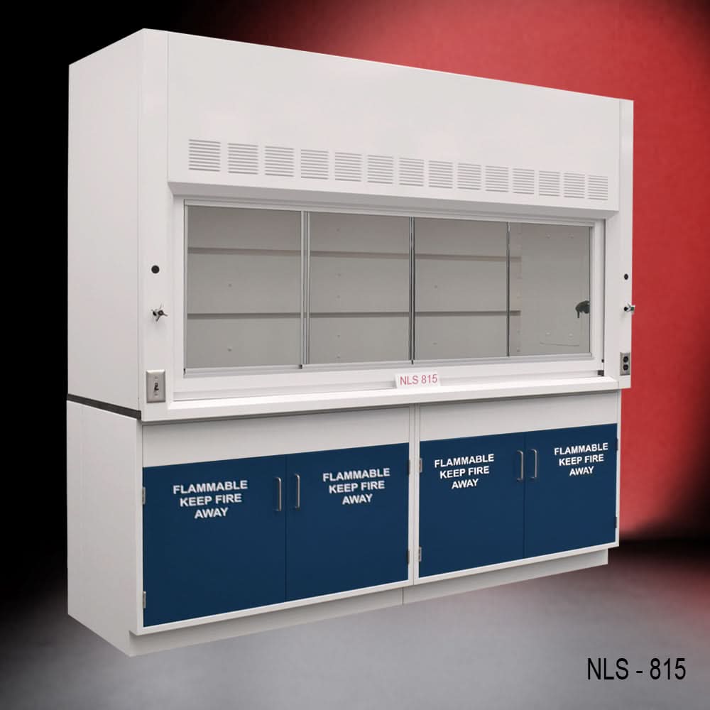 8′ Fisher American Fume Hood w/ Flammable Storage