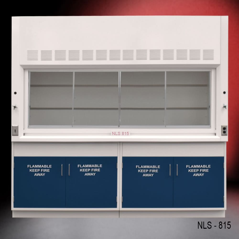 8′ Fisher American Fume Hood w/ Flammable Storage