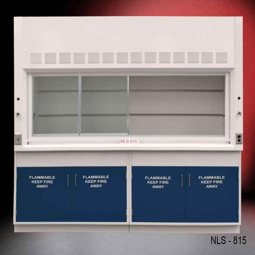 8′ Fisher American Fume Hood w/ Flammable Storage