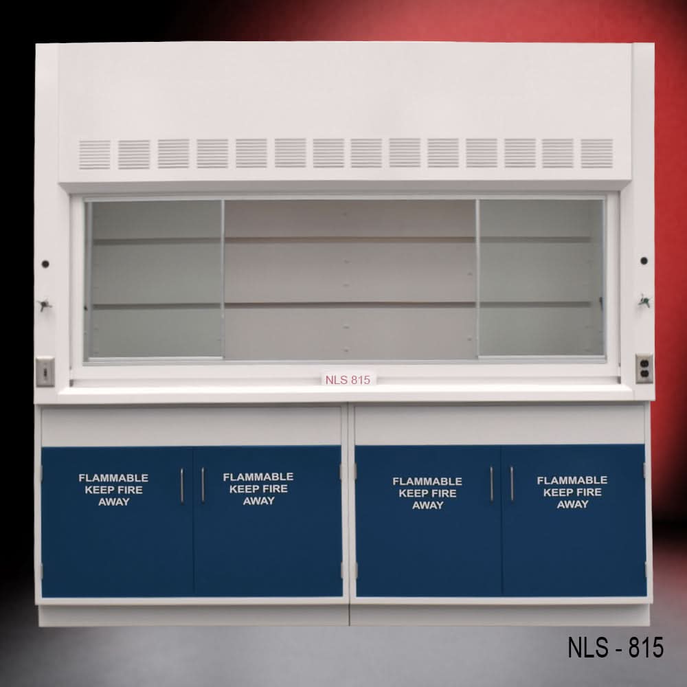 8′ Fisher American Fume Hood w/ Flammable Storage