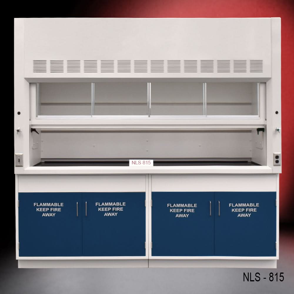 8′ Fisher American Fume Hood w/ Flammable Storage