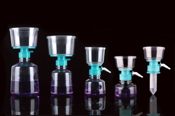 Nest Vacuum Filtration Systems Filter Tops and Receiving Bottles, PES