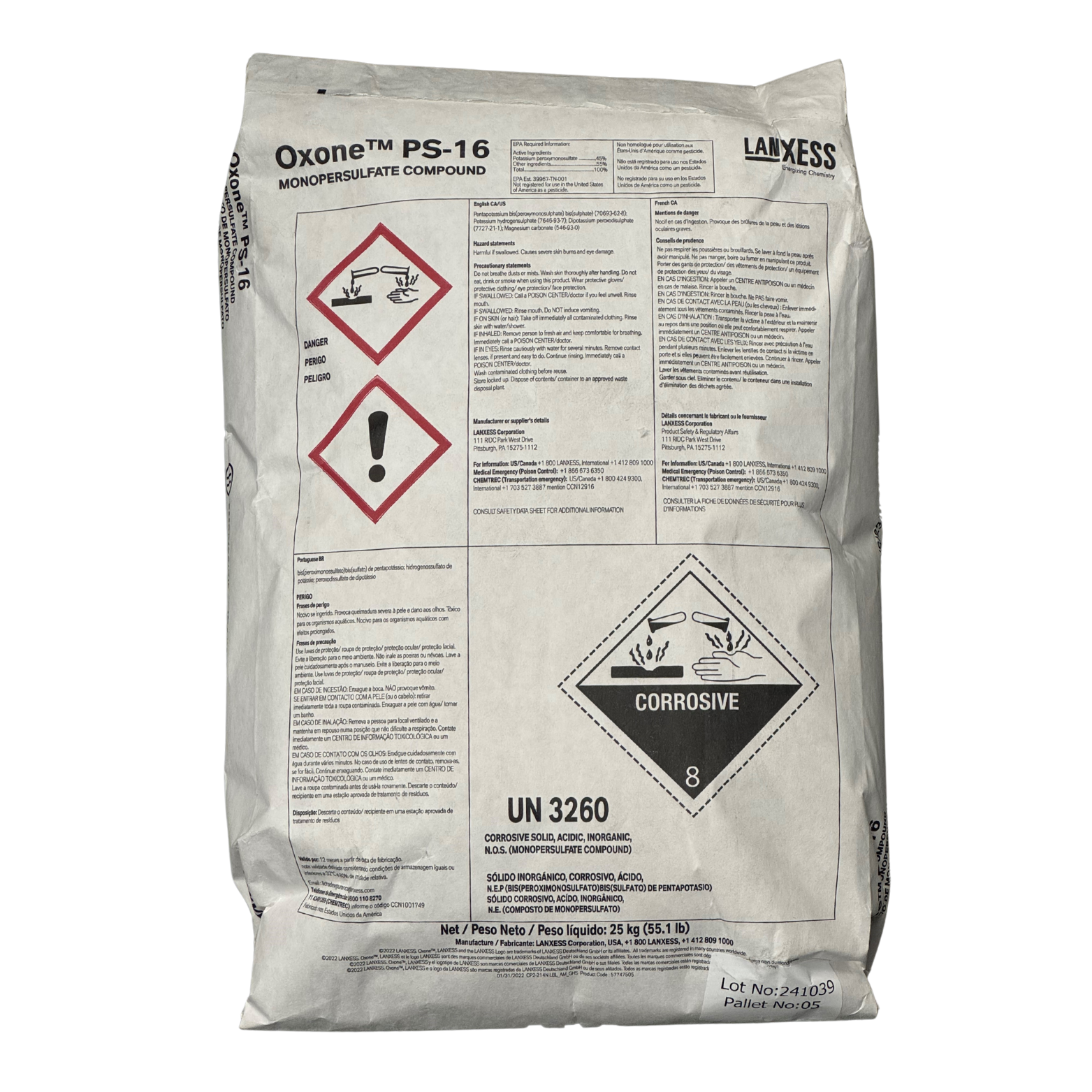 Oxone PS-16 Monopersulfate (Non-Chlorine Shock)
