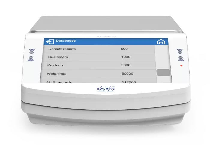 Radwag X7.M Series Touchscreen 2100g Capacity 0.01g Readability 8x8" Precision Balance