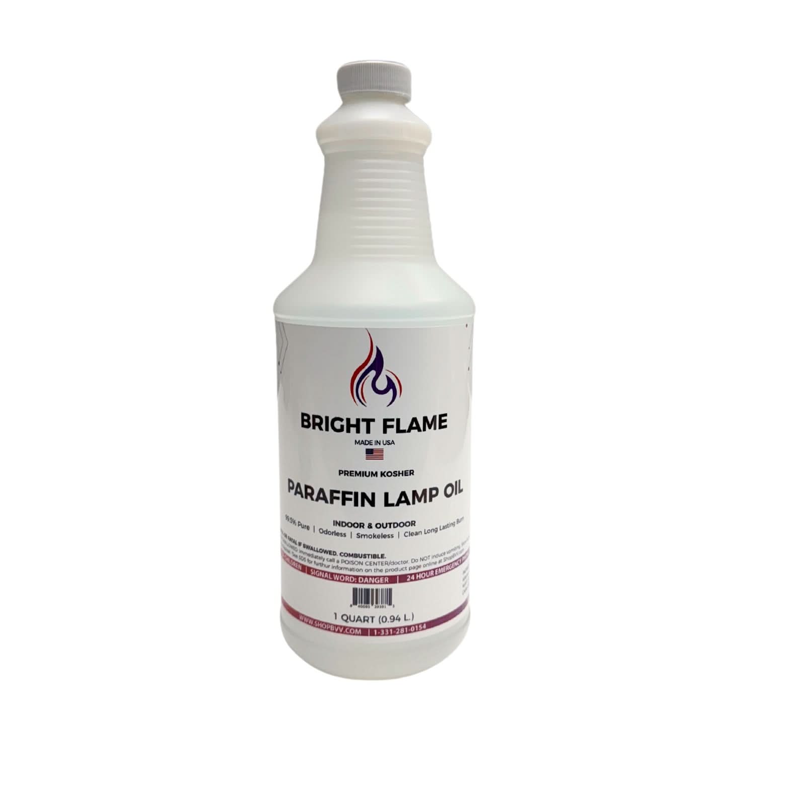 BVV High Purity Paraffin Lamp Oil - Smokeless, Clean Burning- Kosher - 99.5% Pure