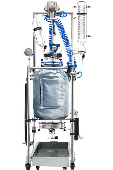 Glass Reactor Ai 50L Single or Dual Jacketed Systems With Air Motor