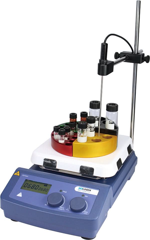 SCILOGEX SCI550-Pro LCD Digital 7 x 7 Magnetic Hotplate Stirrer, ceramic-glass plate, 110V, 50/60Hz US Plug