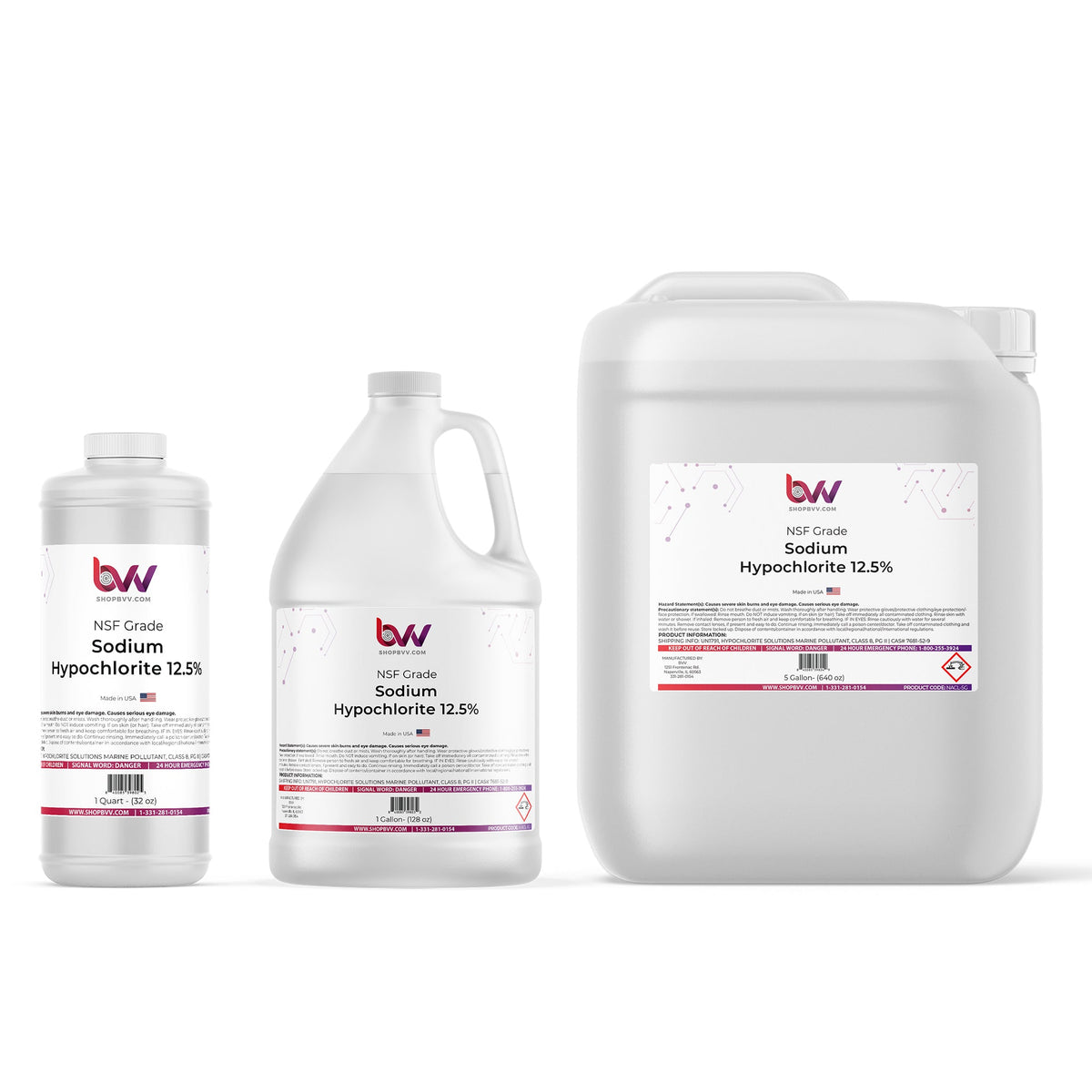 Sodium Hypochlorite 12.5% - NSF Grade