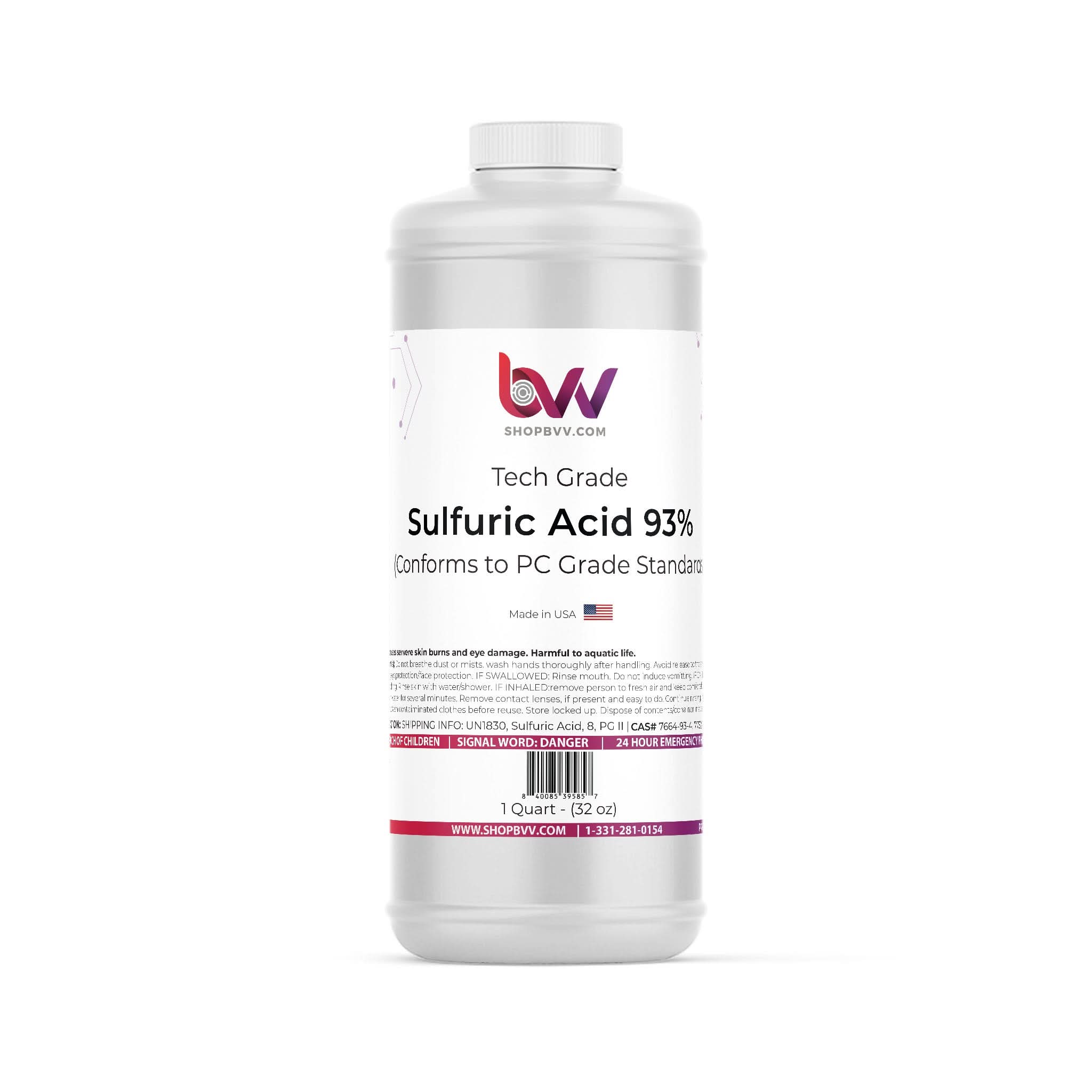 Sulfuric Acid 93% Tech/PC Grade
