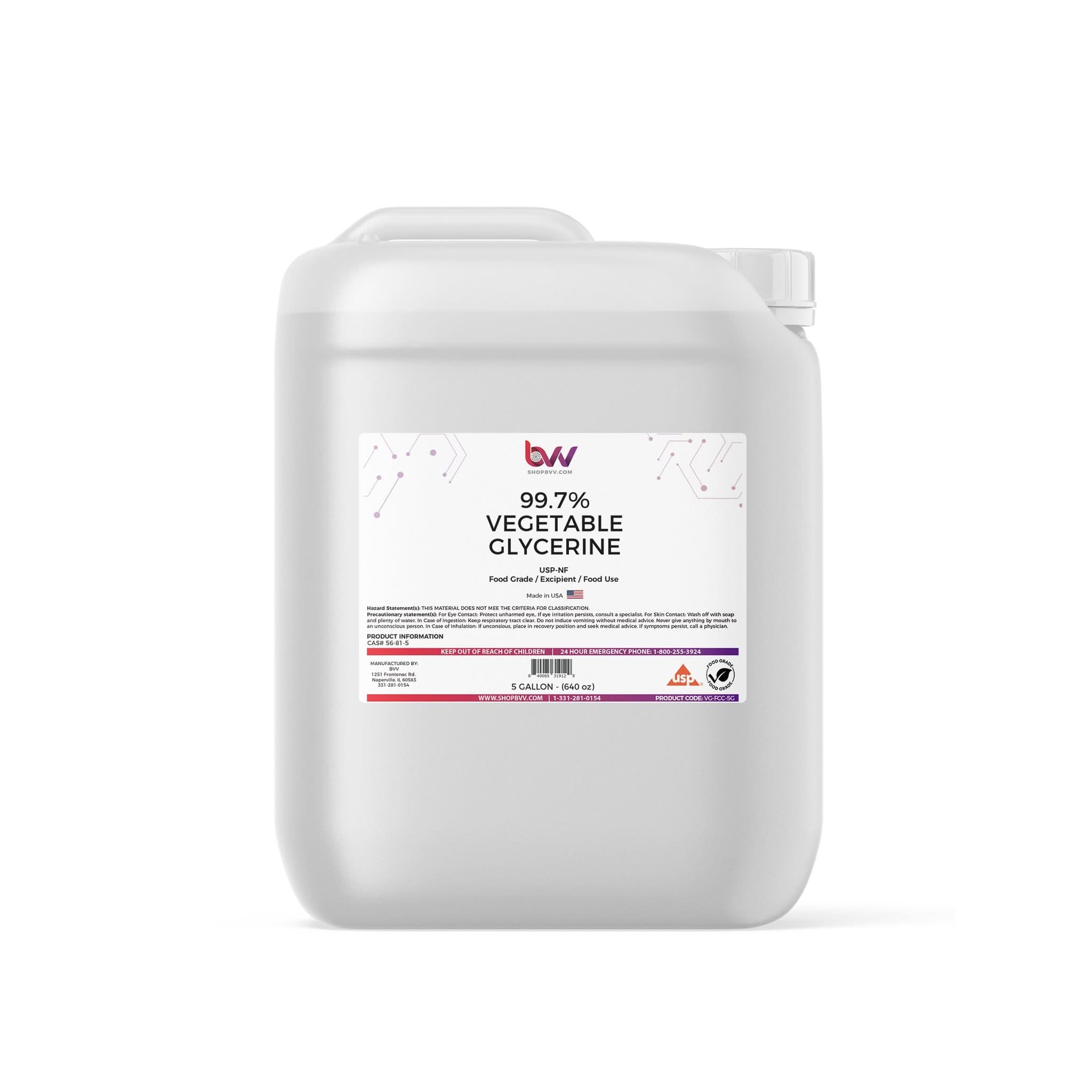 BVV Vegetable Glycerin VG 99% Pure Food Grade USP/NF
