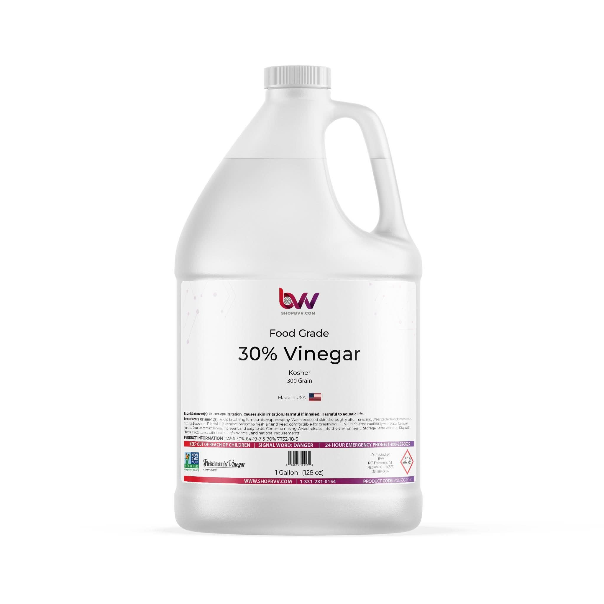 30% Food Grade Distilled White Vinegar - Non GMO
