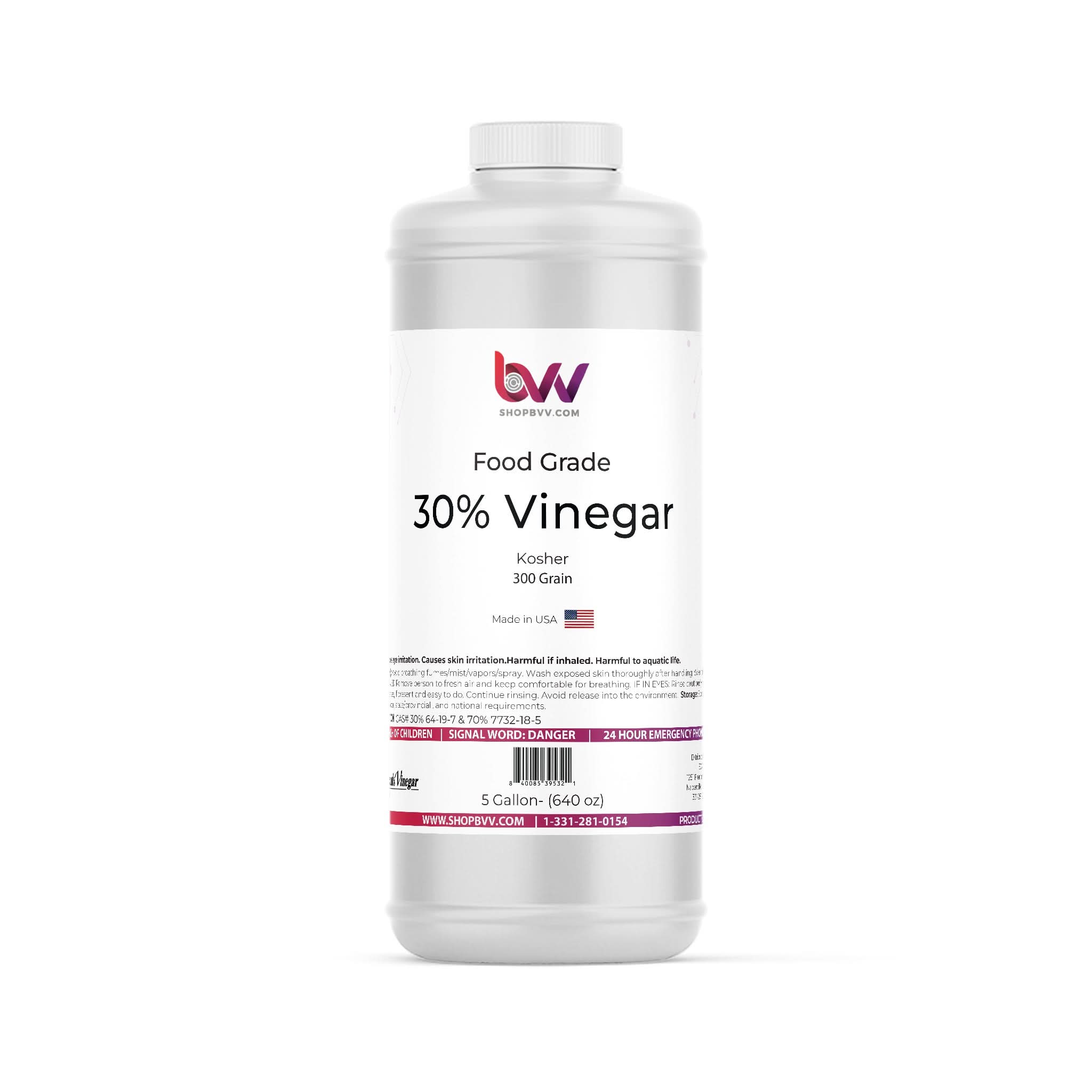 30% Food Grade Distilled White Vinegar - Non GMO