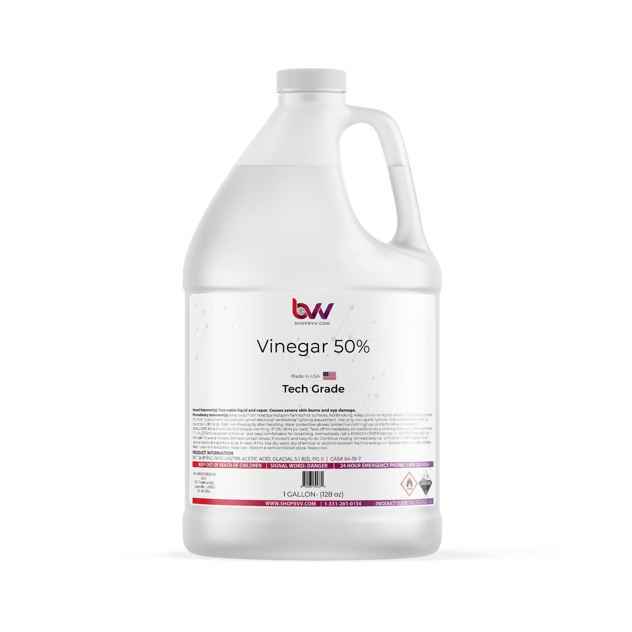 BVV Vinegar 50% Technical Grade Industrial Stregnth