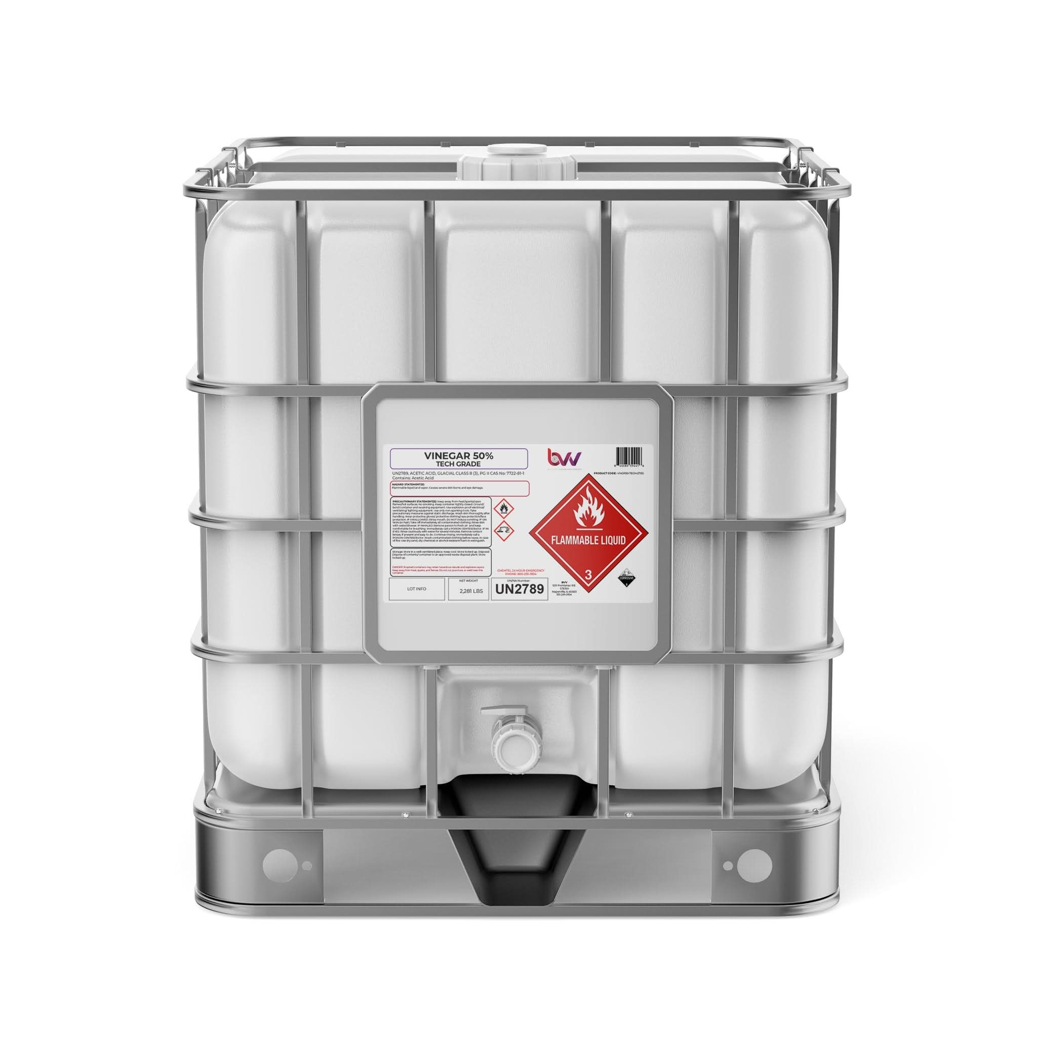 BVV Vinegar 50% Technical Grade Industrial Stregnth