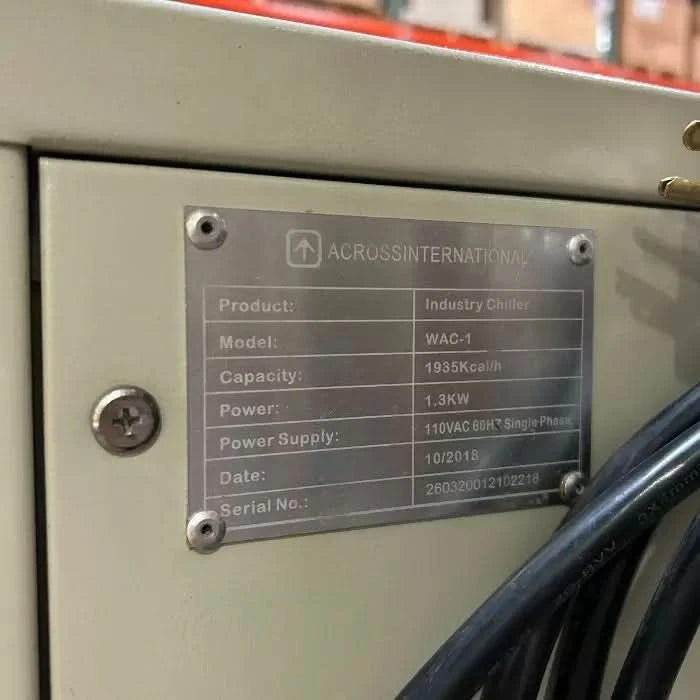 Ai 10°C to 25°C 33L/Min 17L Capacity Recirculating Chiller 110V 2018 Refurb