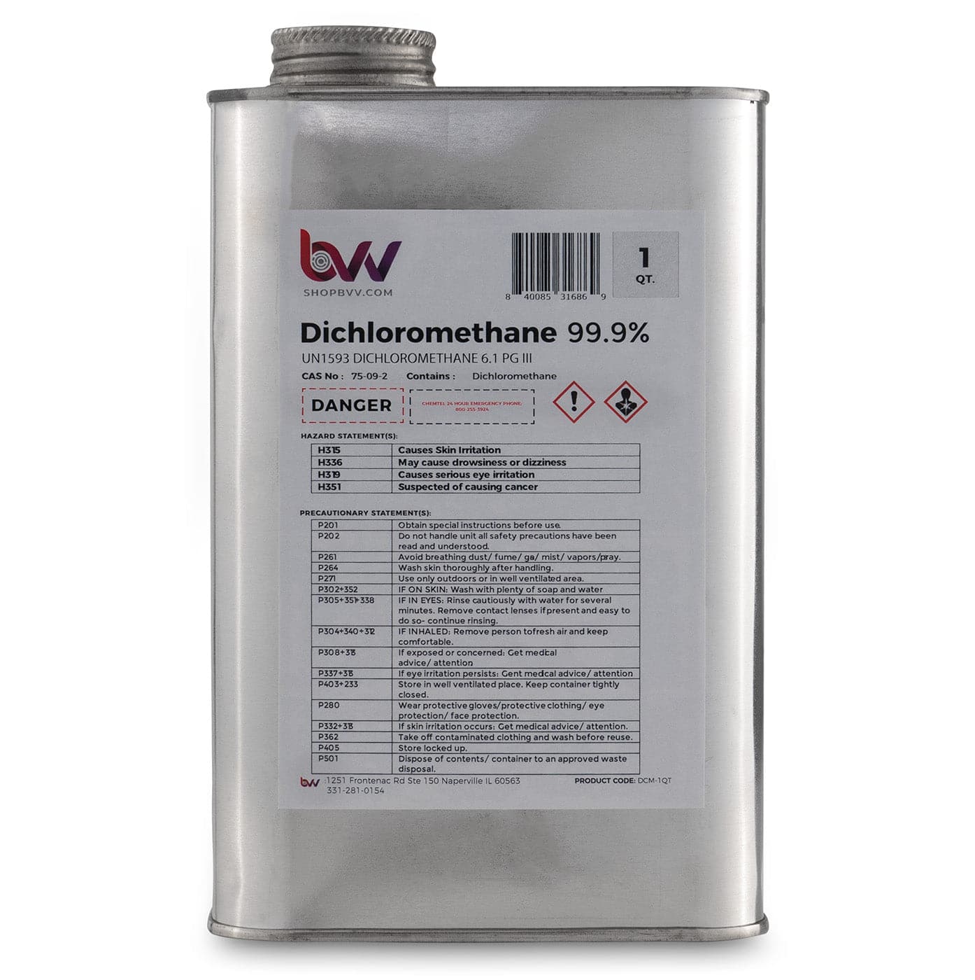 BVV Lab Chemicals BVV Dichloromethane Lab Grade 99.9%