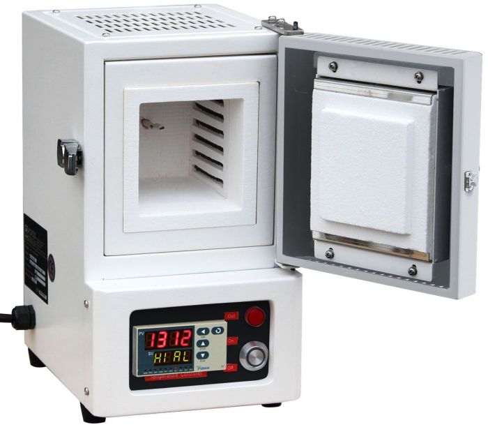1050°C 4x4x4" Compact Muffle Furnace w/ 30-Seg PID Controller
