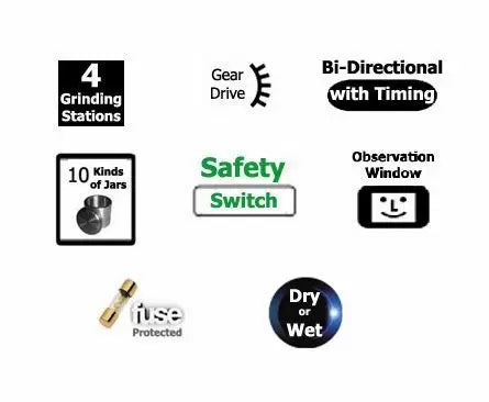 4x100ml Gear-Drive 0.4L Planetary Ball Mill