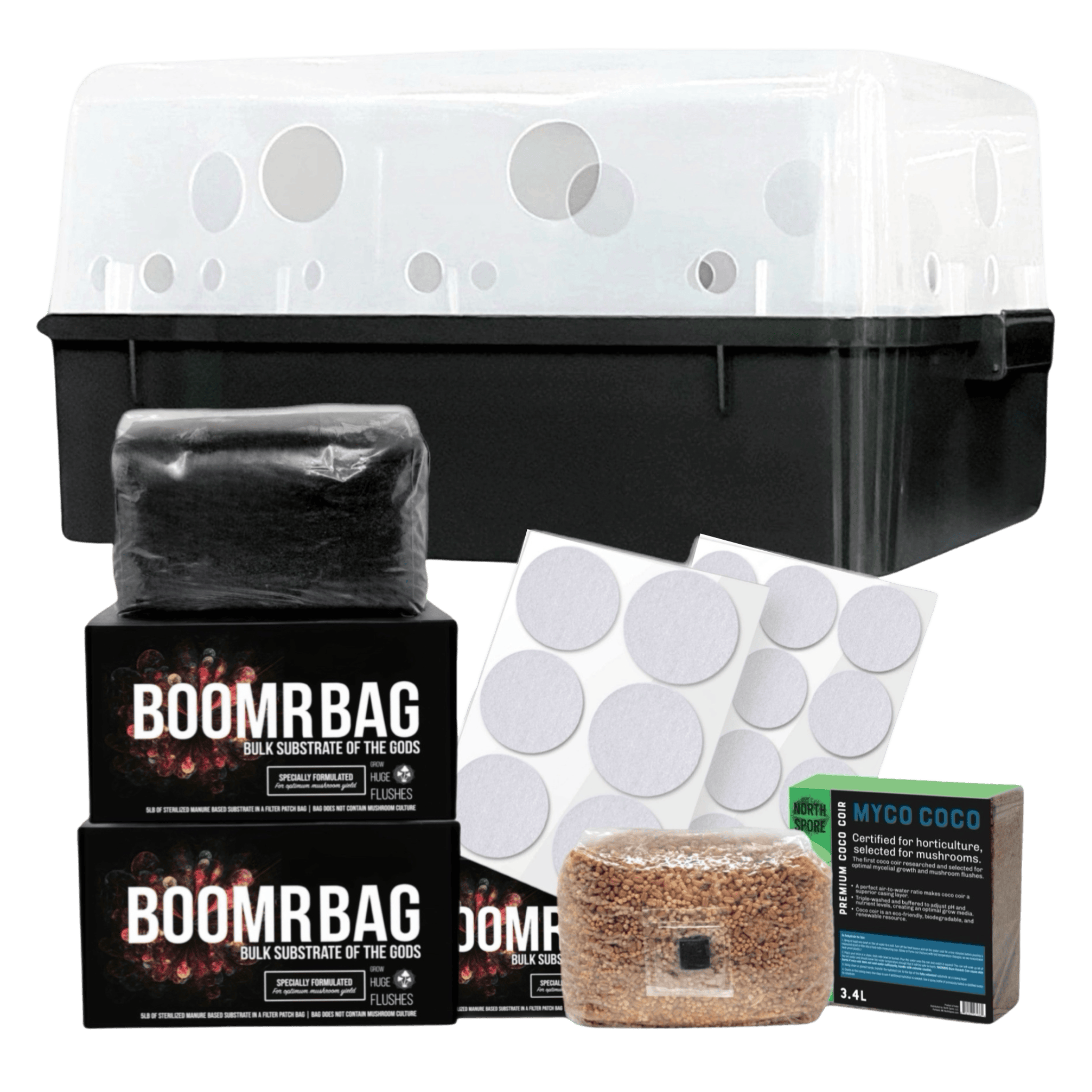 'Boomr Bin' Dung-Loving Monotub Mushroom Grow Kit
