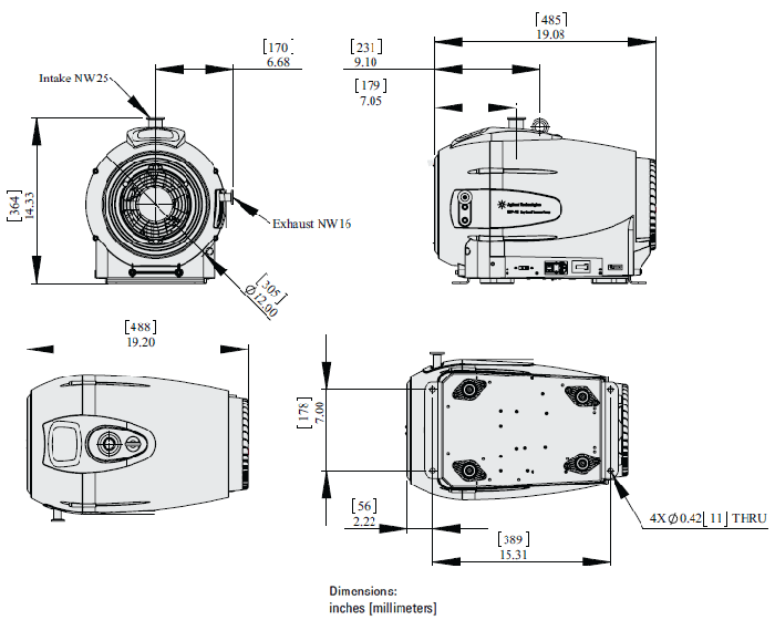 Agilent IDP-15 9 cfm Oil-Free Compact Dry Scroll Pump