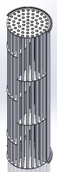 Baffled Condenser - 6" x 36" with 1.5" Tri-Clamp Side Ports