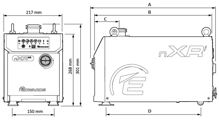 Edwards nXR40i NW25 Multi Stage Roots Dry Pump