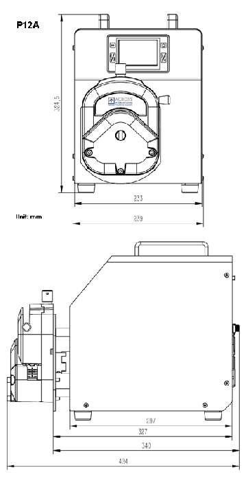 Ai P12A 12L/min SST Peristaltic Pump Touchscreen controller ETL