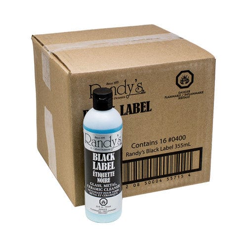 Power Lab Supply 7 Dab Pads Randy's 12 oz. Black Label Cleaner - Case of 16