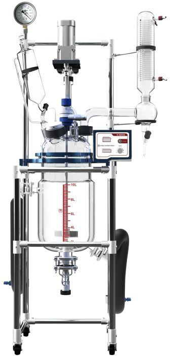 Glass Reactor Ai 10L Single or Dual Jacketed Systems