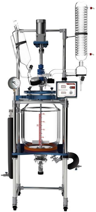 Glass Reactor Ai 20L Single or Dual Jacketed Systems