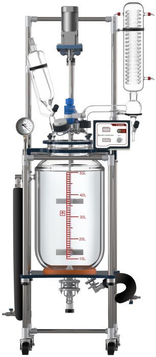 Glass Reactor Ai 50L Single or Dual Jacketed Systems