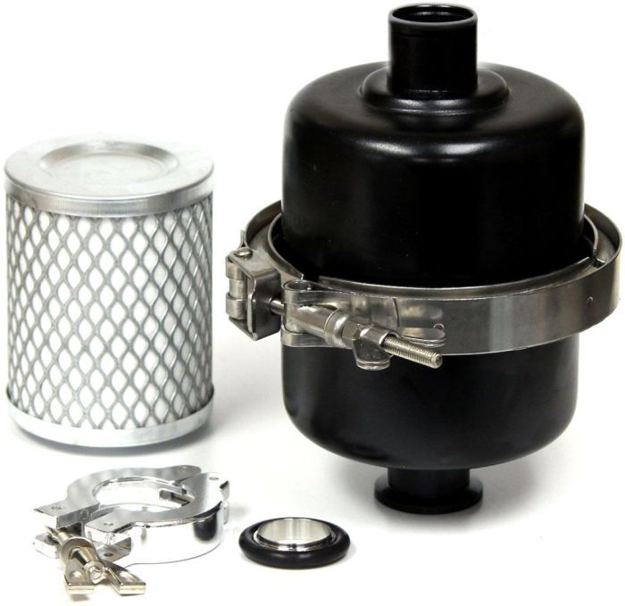 EZ-Swap Large Capacity Pump Exhaust Oil Mist Filter w/ Fittings
