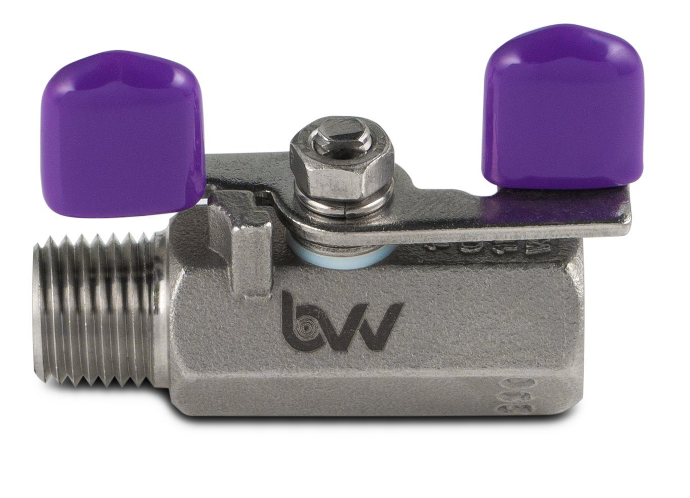 1/4" MNPT x 1/4" FNPT Stainless Steel Miniature Butterfly Handle Ball Valve -20 to 230C