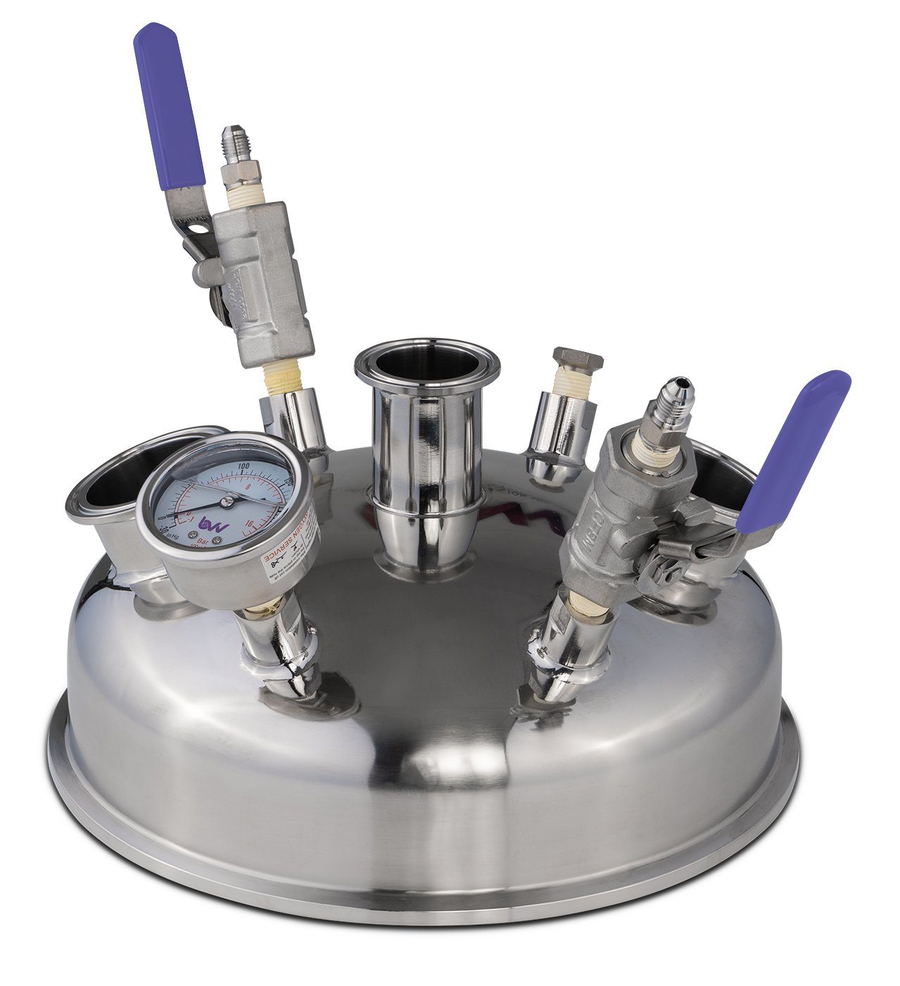 10" Pre-Built Hemispherical Lid with 316SS Full Bore Valves