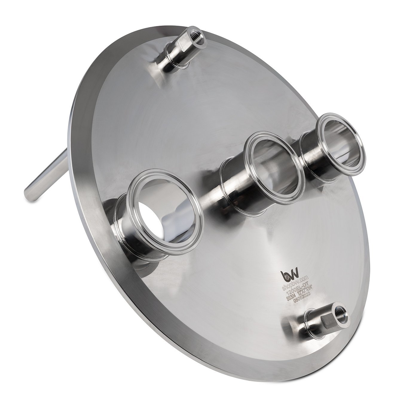 12" x (3) 2" x (2) 1/4 FNPT Endcap with Diptube