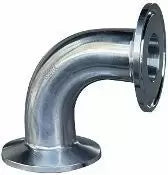 Ai 1.5" One-Piece 316L SST 90 Degree Sanitary Tri-Clamp Elbow