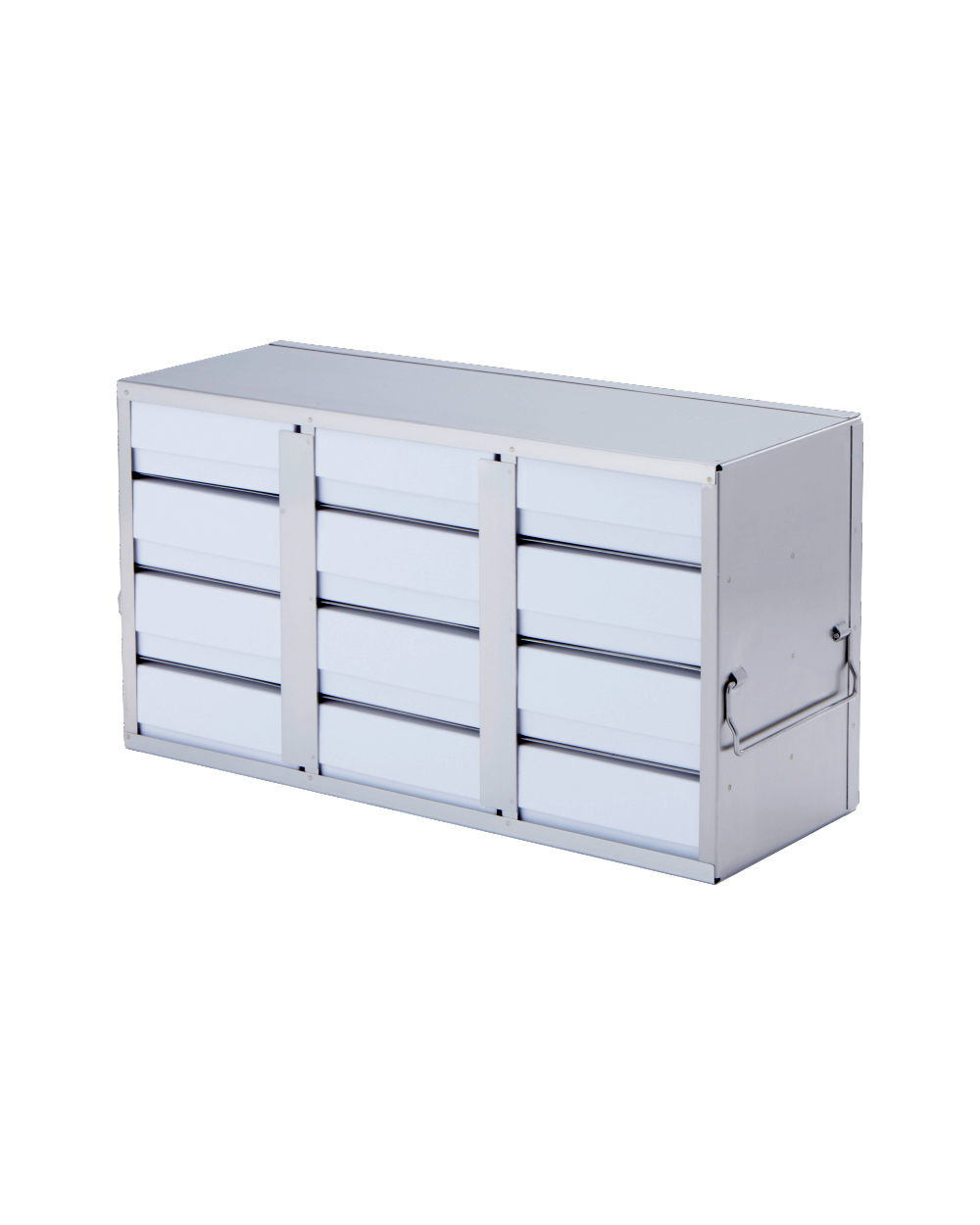 So-Low 16-5/16 x 8-7/8 x 5-1/2” - 12 shelves with 2” cardboard boxes