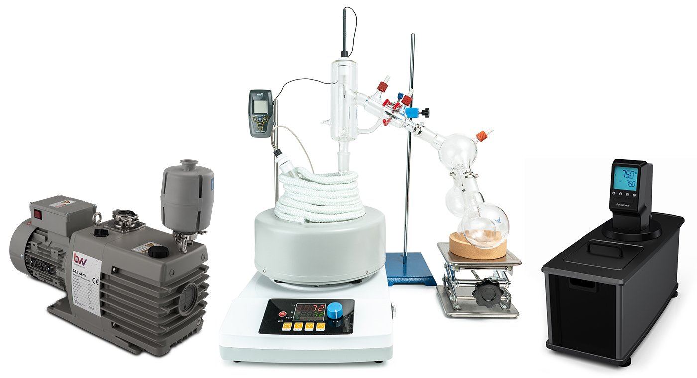 2L Premium Short Path Distillation Turnkey Setup with P2 Distillation Head