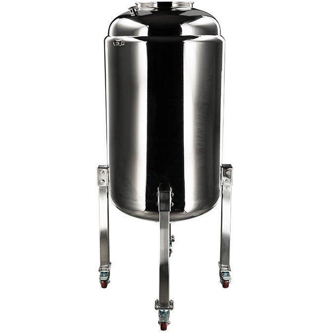 300L 304SS Jacketed Collection and Storage Vessel with 12" Tri-Clamp Port and Locking Casters