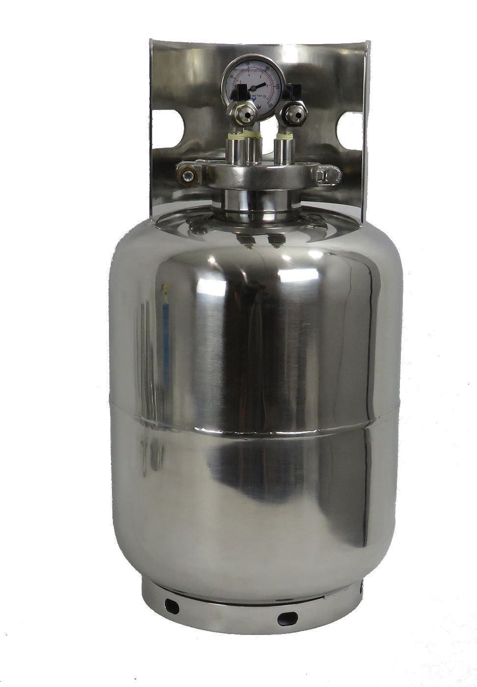 Stainless Steel LP Tank - Includes Gas and Liquid Fill/Drain Ports