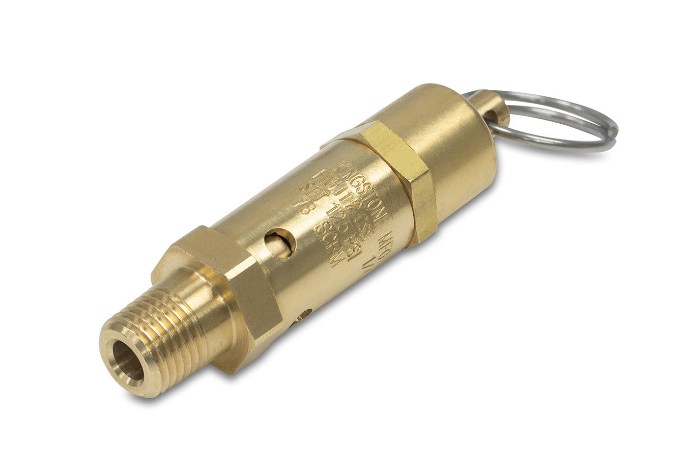 ASME-Code Fast-Acting Pressure-Relief Valve for Air, Silicone Seal, 1/4 NPT