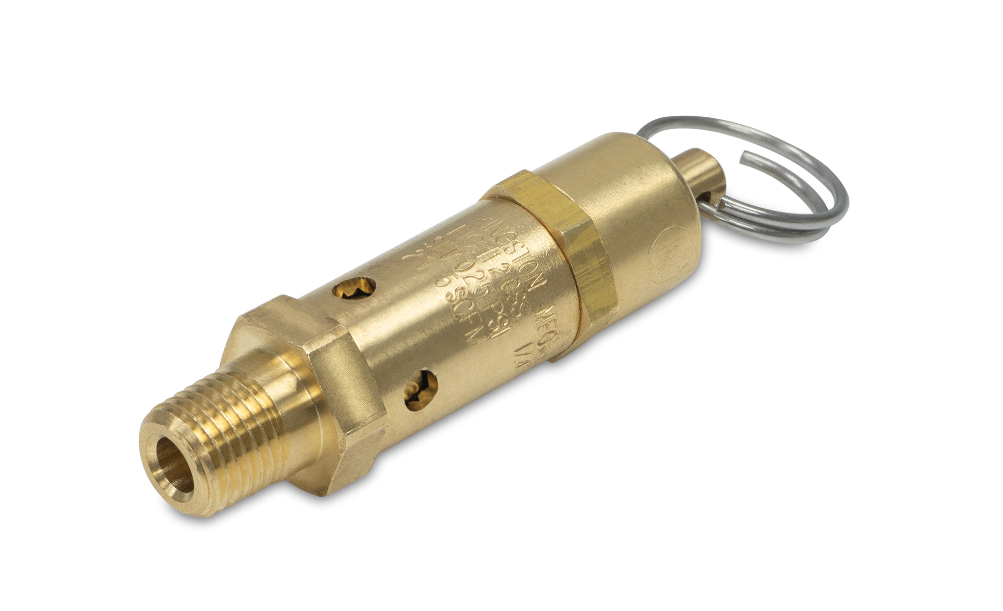 ASME-Code Fast-Acting Pressure-Relief Valve for Air, Silicone Seal, 1/4 NPT