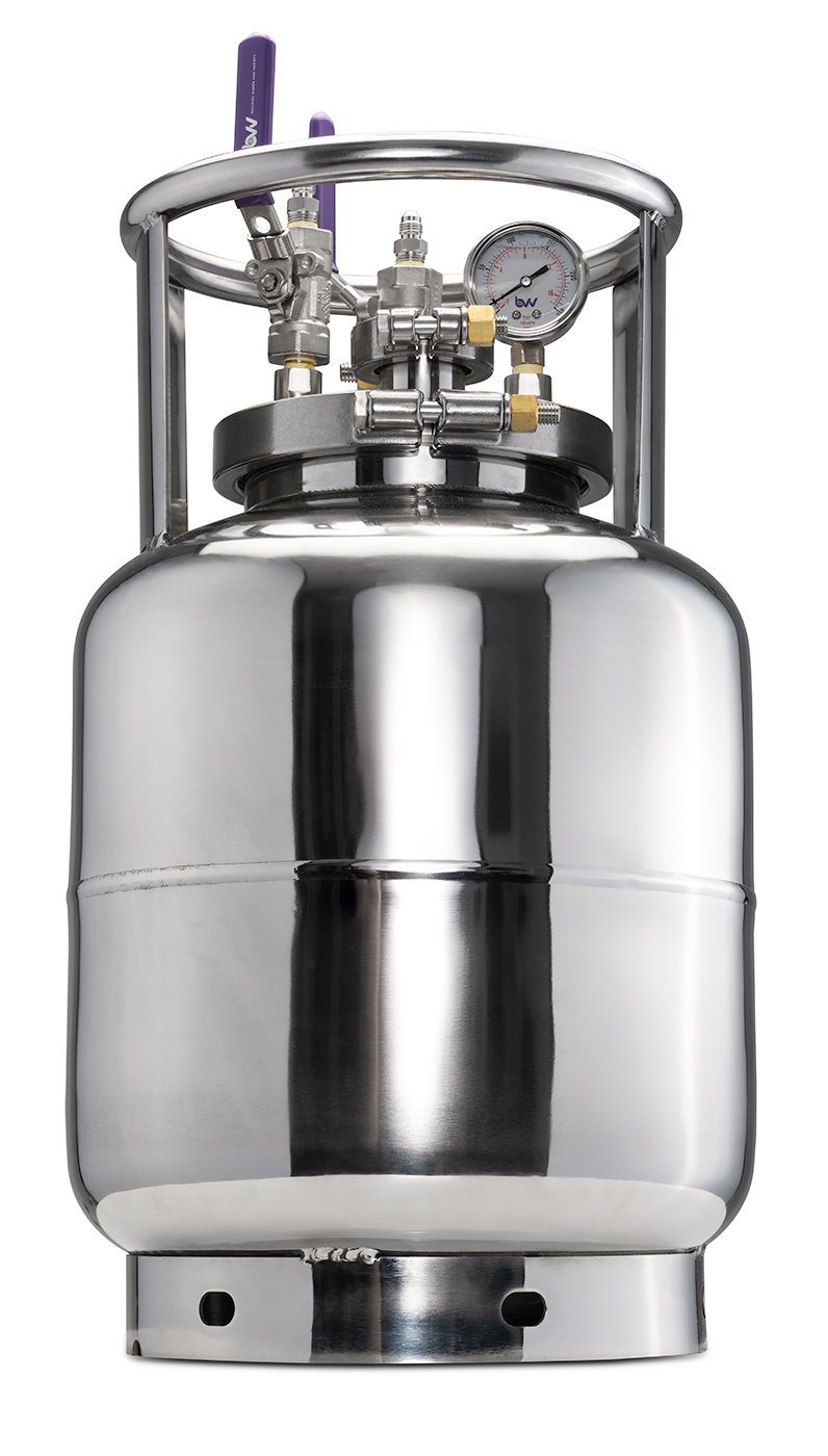 Stainless Steel LP Tank - Includes Gas and Liquid Fill/Drain Ports