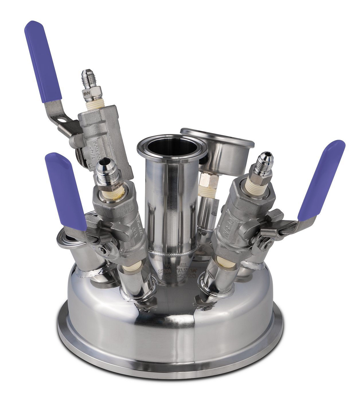 6" Pre-Built BIFLOW Hemispherical Lid with 316SS Full Bore Valves