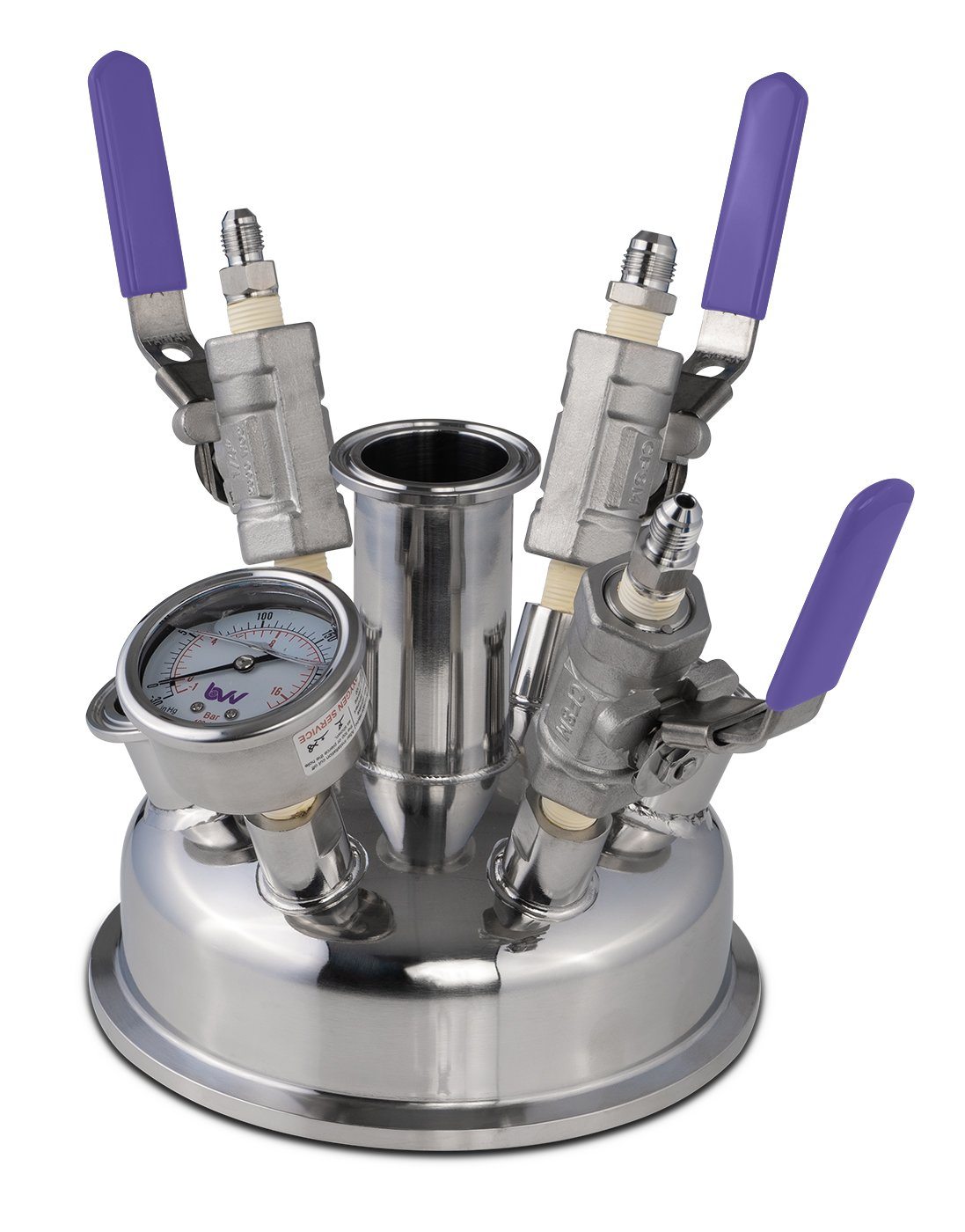 6" Pre-Built BIFLOW Hemispherical Lid with 316SS Full Bore Valves