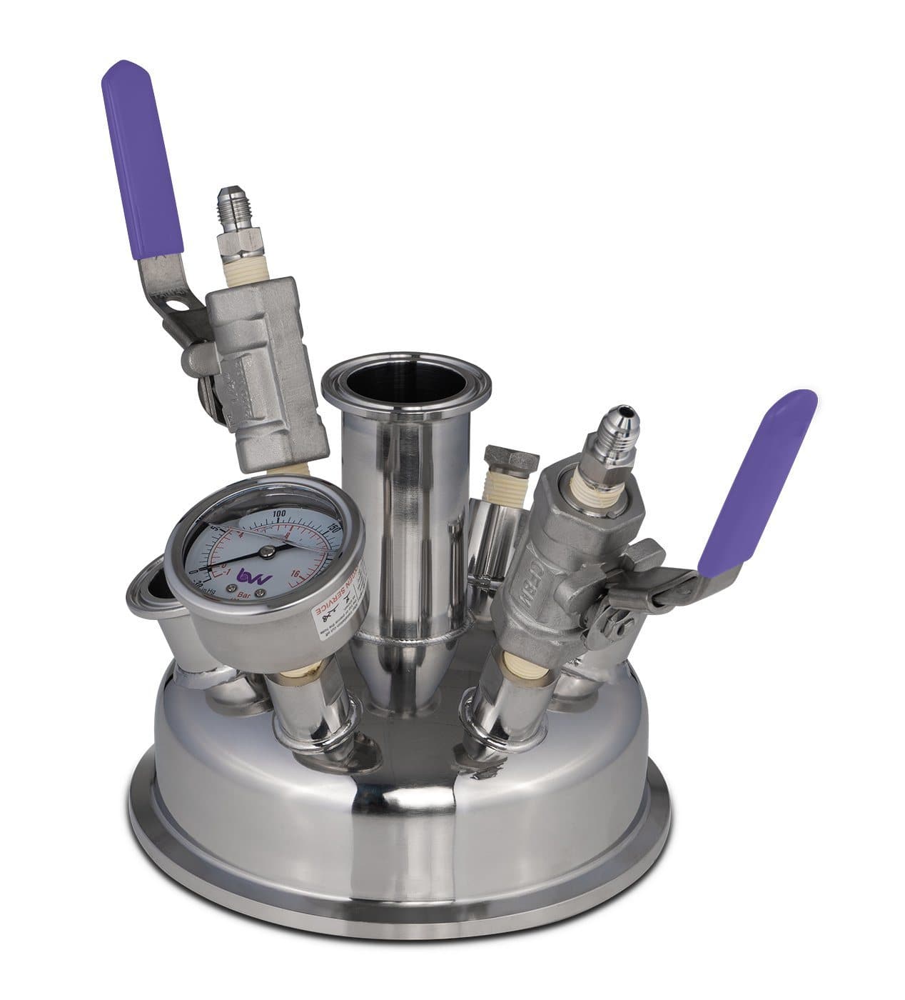 6" Pre-Built Hemispherical Lid with 316SS Full Bore Valves