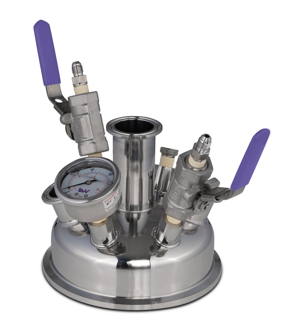 6" Pre-Built Hemispherical Lid with 316SS Full Bore Valves