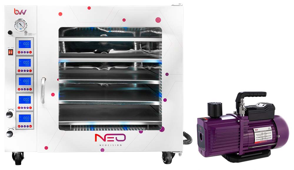 7.5CF Neocision Lab Certified Vacuum Oven and and V9D 9CFM Two Stage Vacuum Pump kit