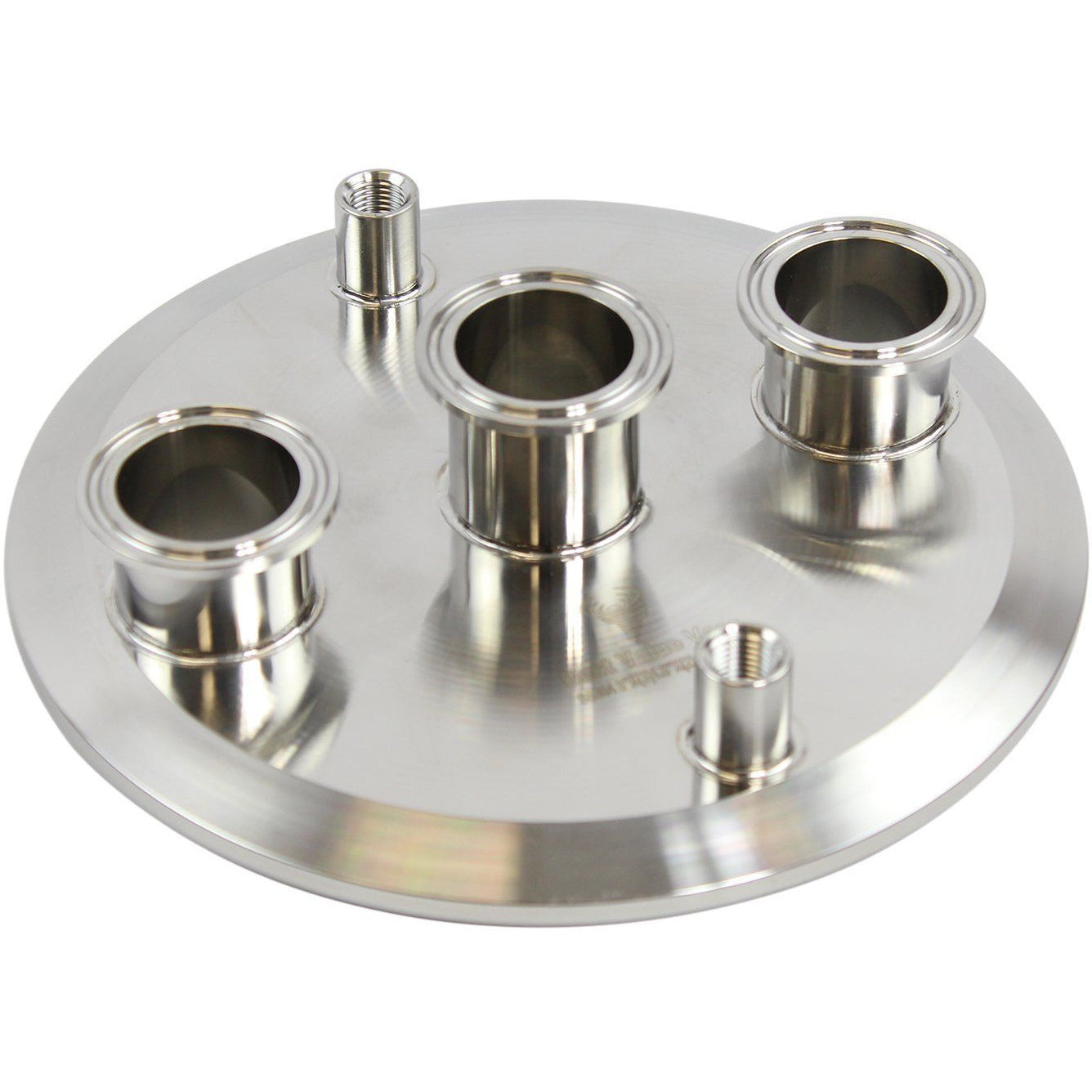 8" X (3) 1.5" X (2) 1/4" FNPT Tri-Clamp Endcap