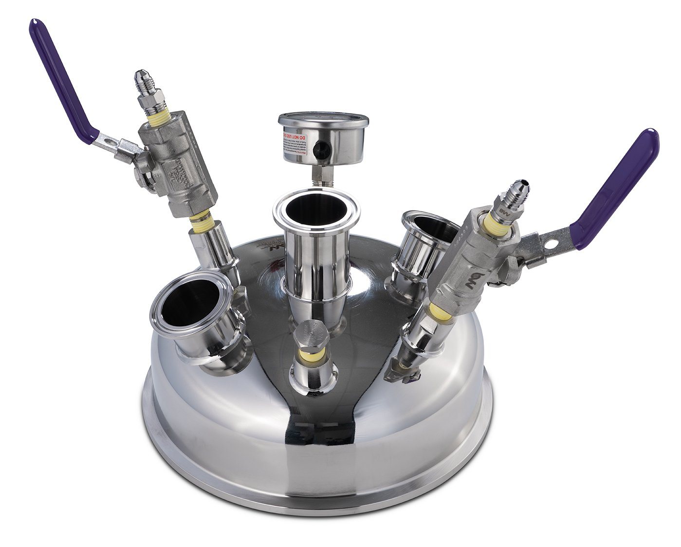 8" Pre-Built Hemispherical Lid with 316SS Full Bore Valves